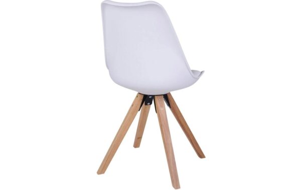 1827476_3 - Mediatech House Nordic Stuhl Bergen, 2er Set, Weiss PU-Leder, Stoff, Gummibaum, 86x55cm (HxL)