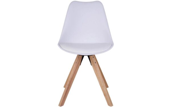 1827476_4 - Mediatech House Nordic Stuhl Bergen, 2er Set, Weiss PU-Leder, Stoff, Gummibaum, 86x55cm (HxL)