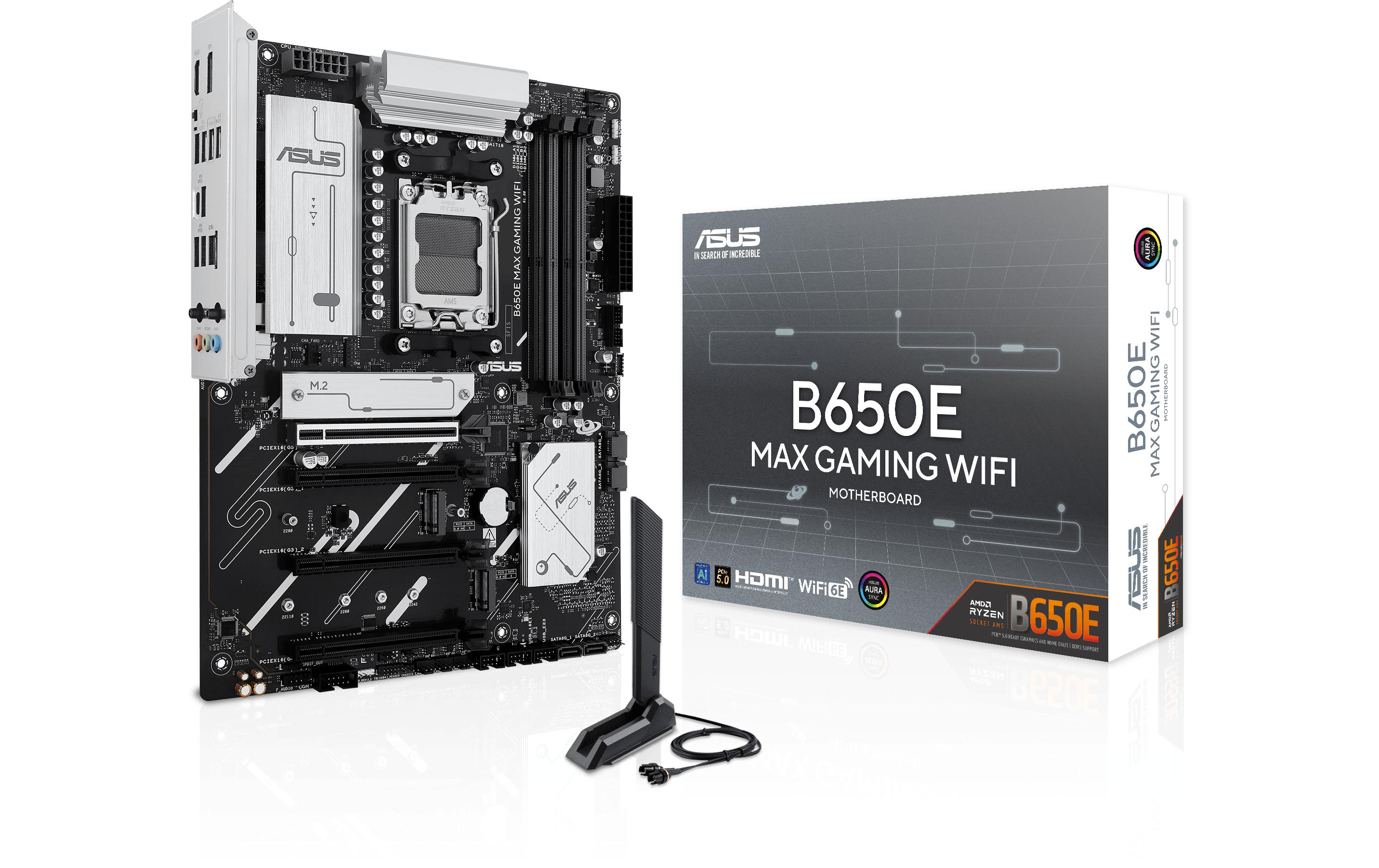 1842344 - Mediatech ASUS B650E MAX GAMING WIFI, ATX AM5, AMD B650, 4x DDR5, PCI-E 5.0, WIFI6E kaufen Schweiz | Mediatech.ch