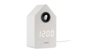 KARLSSON Wecker Kuckuck LED inkl. USB Kabel, White wash veneer kaufen Schweiz | Mediatech.ch