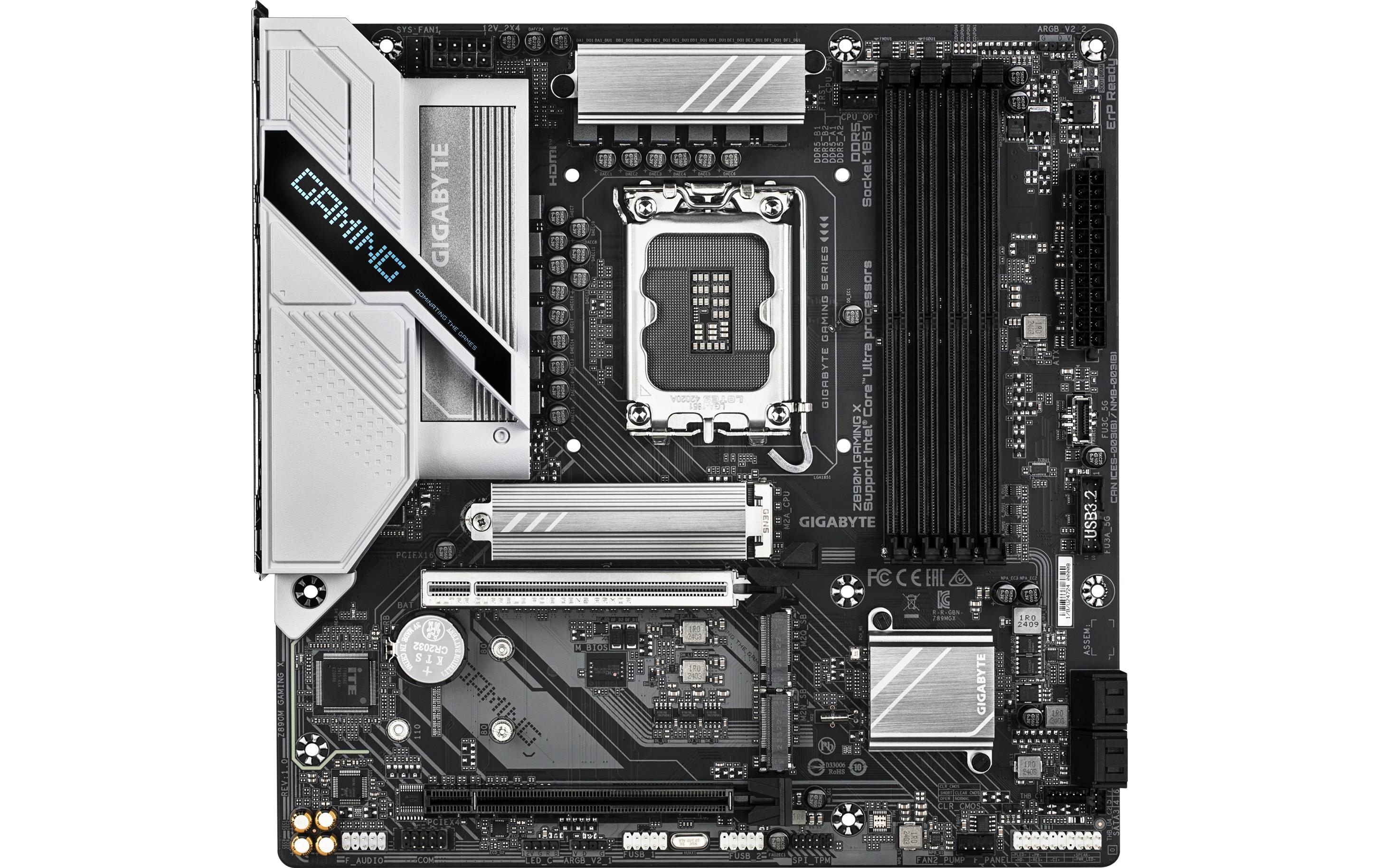 1843477_1 - Mediatech Gigabyte Z890M GAMING X, uATX LGA1851, Intel Z890, 4x DDR5