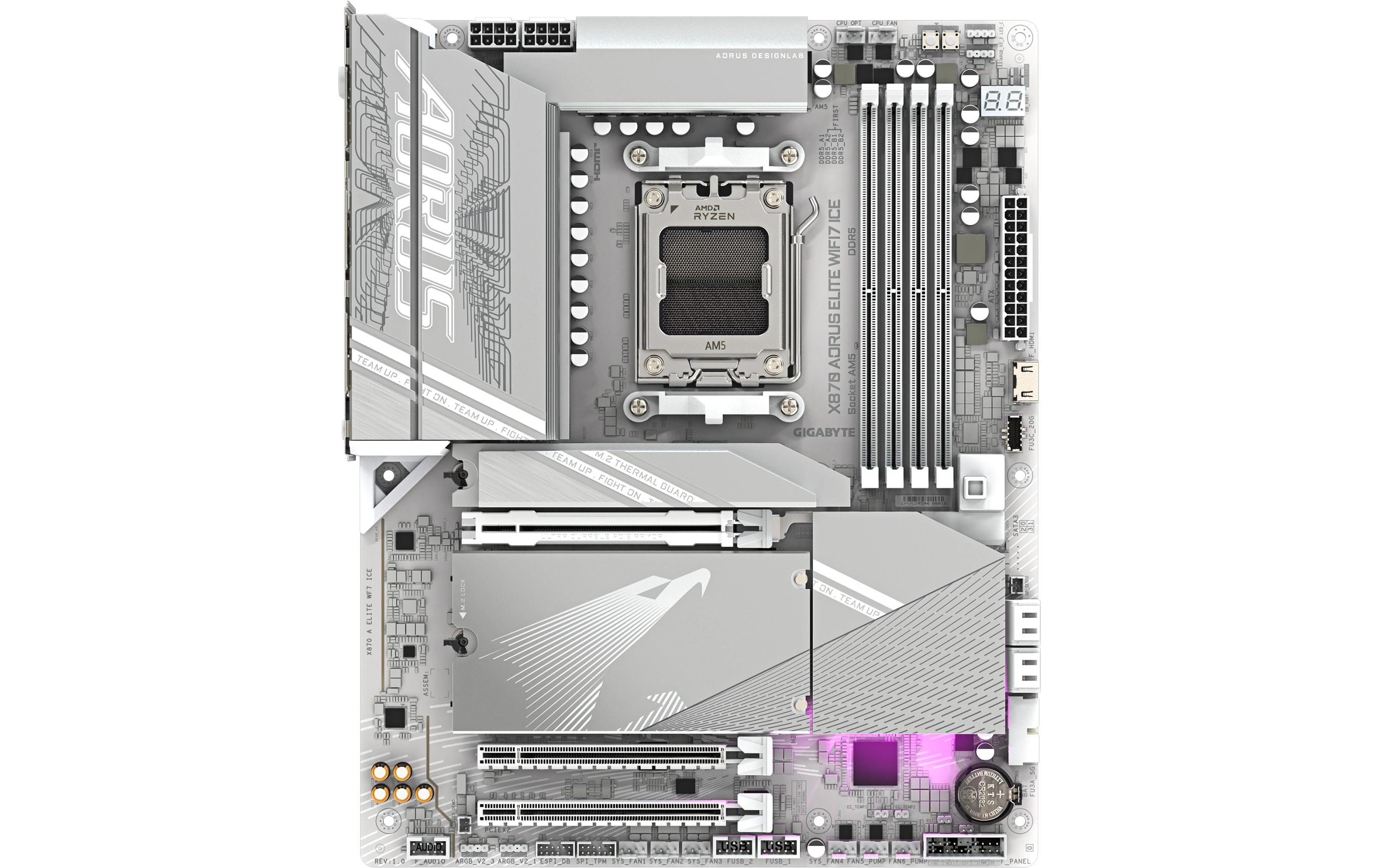 1843799_1 - Mediatech Gigabyte X870 A ELITE WF7 ICE, ATX AM5, AMD X870, 4x DDR5, WIFI 7