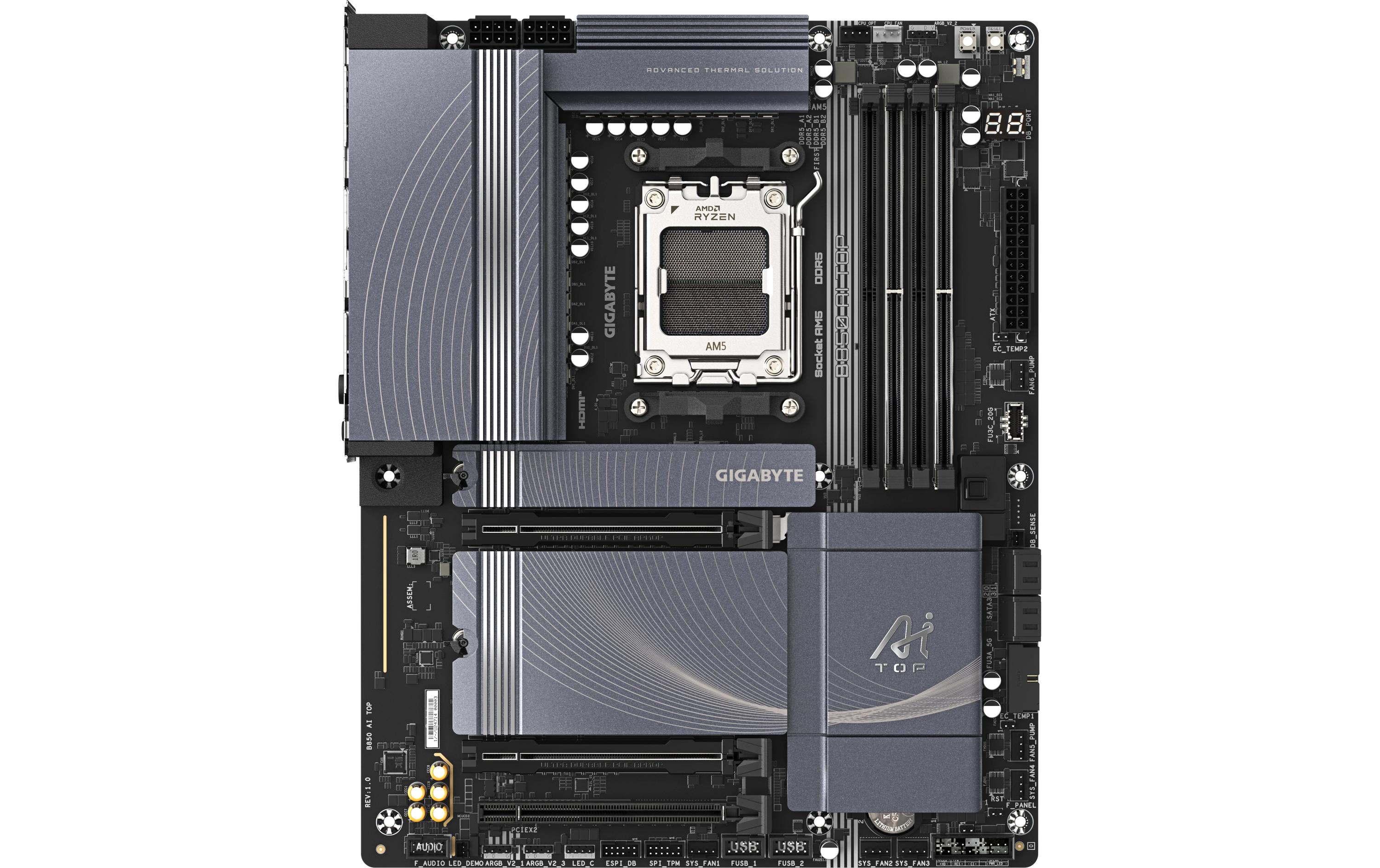 1843803_1 - Mediatech Gigabyte B850 AI TOP, ATX AM5, AMD B850, 4x DDR5, WIFI 7