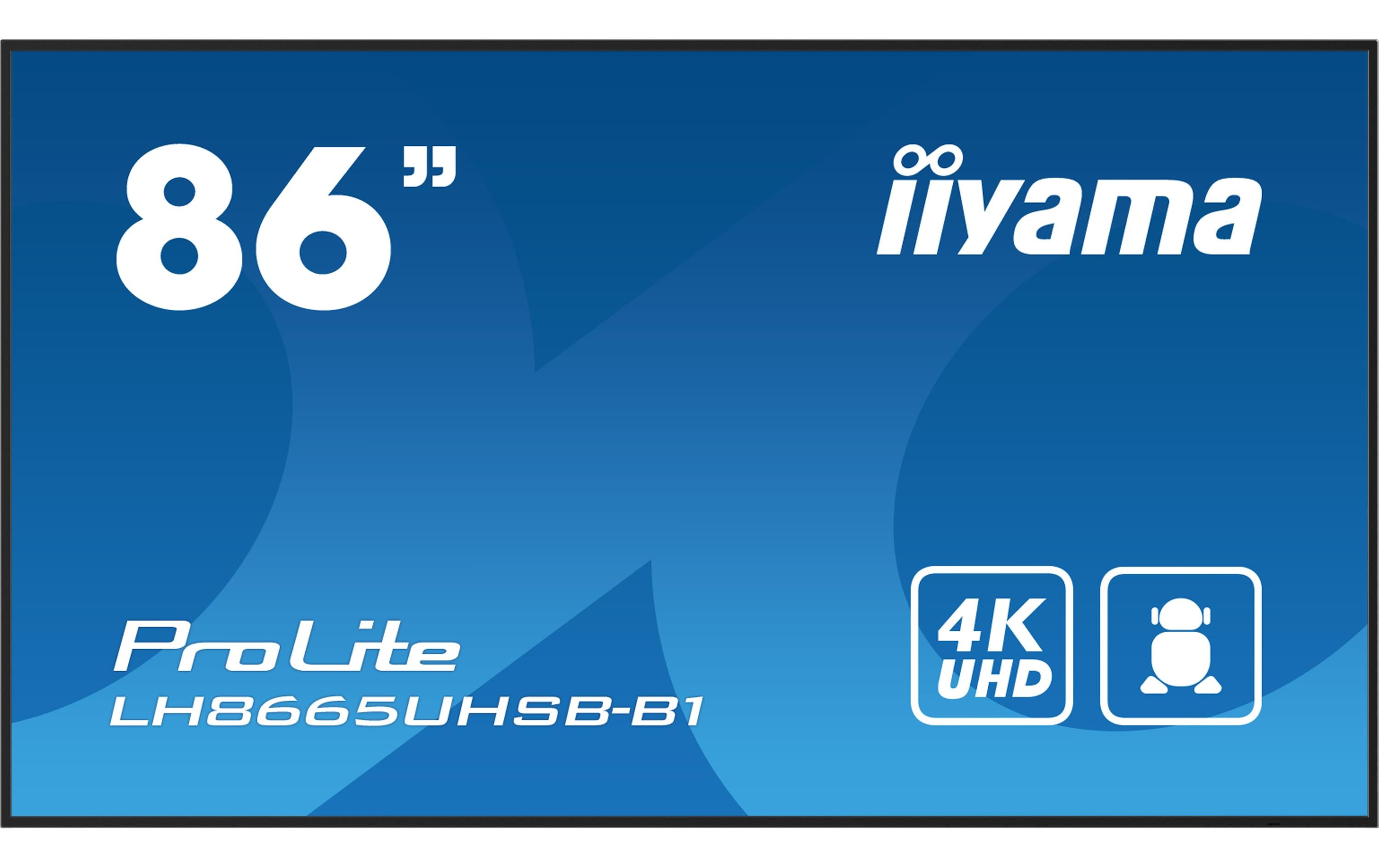 Iiyama LH8665UHSB-B1 86, IPS, UHD, 800cd, Android