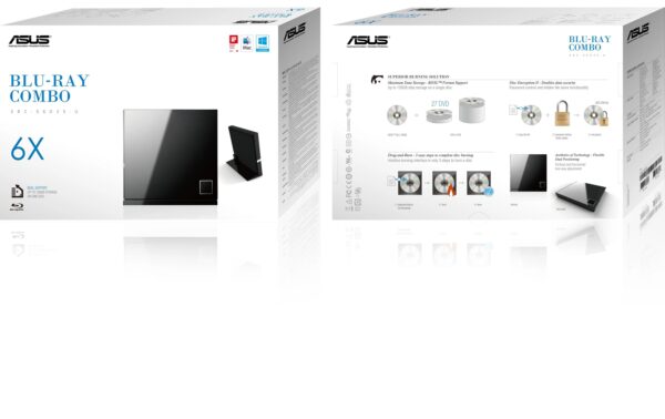 1852275_2 - Mediatech ASUS BD-Combo 6x USB Slim retail schwarz 6xBD,8xDVD±R,8xDVD+RW,6xDVD-RW,SBC-06D2X-U