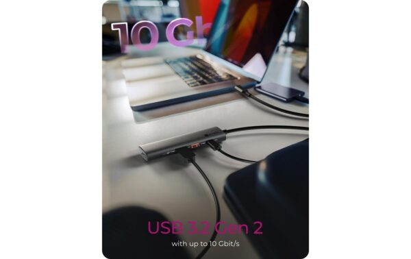 1852556_3 - Mediatech ICY BOX IB-HUB1437-CPD, 2xUSB3.2, 2xUSB-A mit integriertem 30-cm-Kabel, Power Deliver