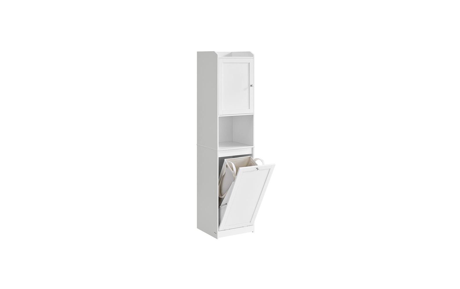 1853461 - Mediatech Vasagle Aufbewahrungsschrank mit Wäschekorb 40x40x170 cm (TxBxH),MDF, Polyestergewebe