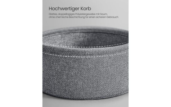 Vasagle Couchtisch mit Ablage & Korb 45x51 cm (DxH), Spanplatte, Stahl,Polyester