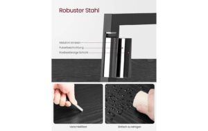 Vasagle Regal Schwarz, 5 Ablagen 33.8x30x170 cm (BxTxH), Spanplatte, Stahl