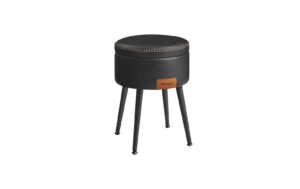 Vasagle Hocker mit Stauraum, Schwarz 32x44cm(Dxh), Trgalast150kg, Holz, Kunstleder