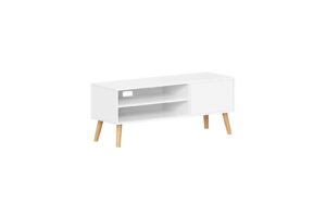 Vasagle TV-Möbel Skandinavisch, Weiss 120x40x94 cm (LxTxH), Traglast max.50 kg