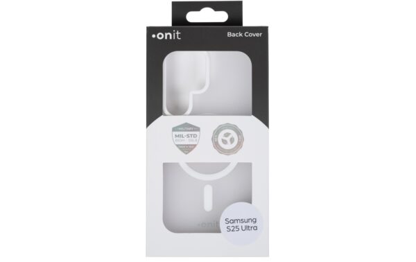 onit Back Cover Mill.Std. Samsung S25 Ultra mattweiss / Magsafe / Mill.Std.3m / GRS