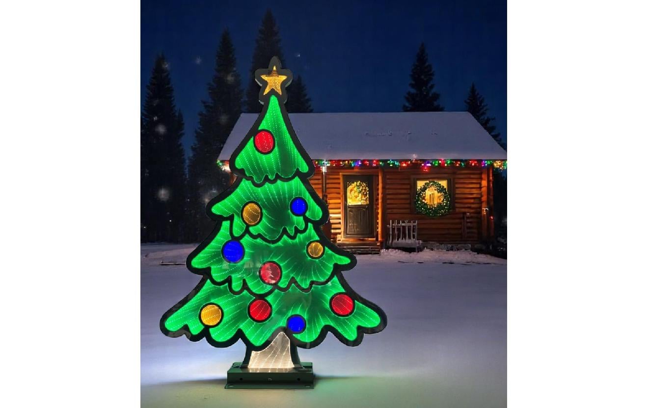 1855731_1 - Mediatech Dameco LED Figur Baum Infinity Effekt 60cm LED ww, inkl. Timer 6/18h, IP55
