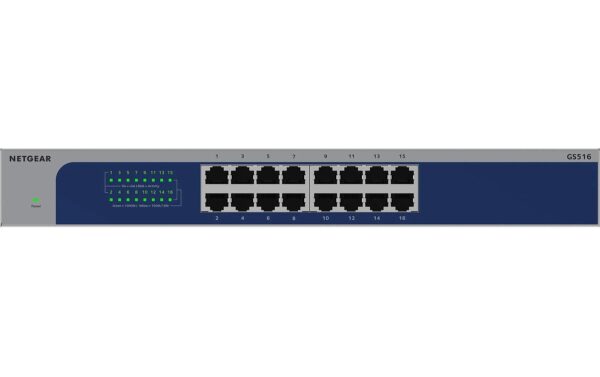 Netgear GS516: 16 Port GS516-300EUSSwitch 16-Port Gigabit Ethernet Switch