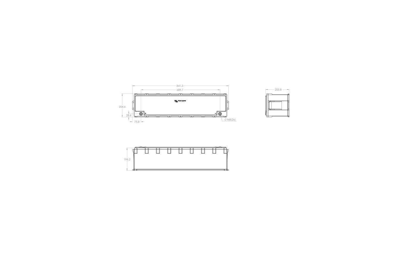 1857470_1 - Mediatech Victron Energy LFP Batterie 25,6V 300Ah NG 235 x 341 x 160 mm