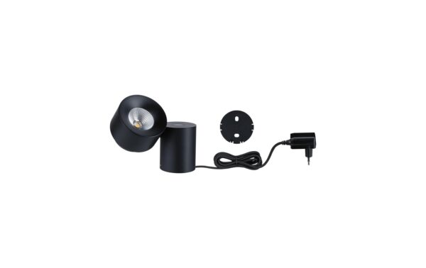 Paulmann LED Tischleuchte 3-Step-Dim Puric Pane 2700K 300lm 3W Schwarz