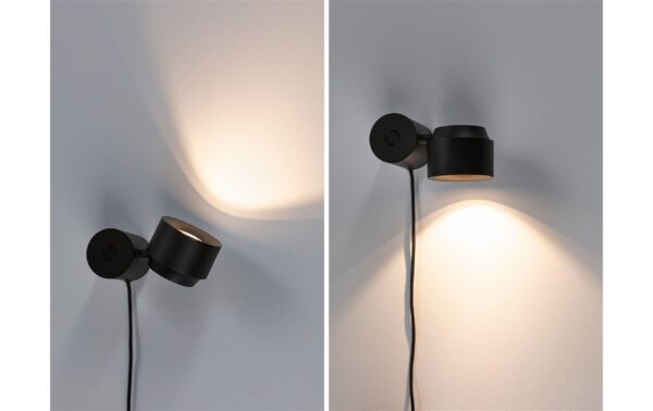 Paulmann LED Tischleuchte 3-Step-Dim Puric Pane 2700K 300lm 3W Schwarz