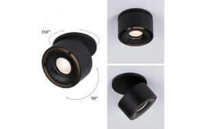 Paulmann LED Einbau Spircle rund 78mm 8W 550lm 230V 3000K Schwarz matt