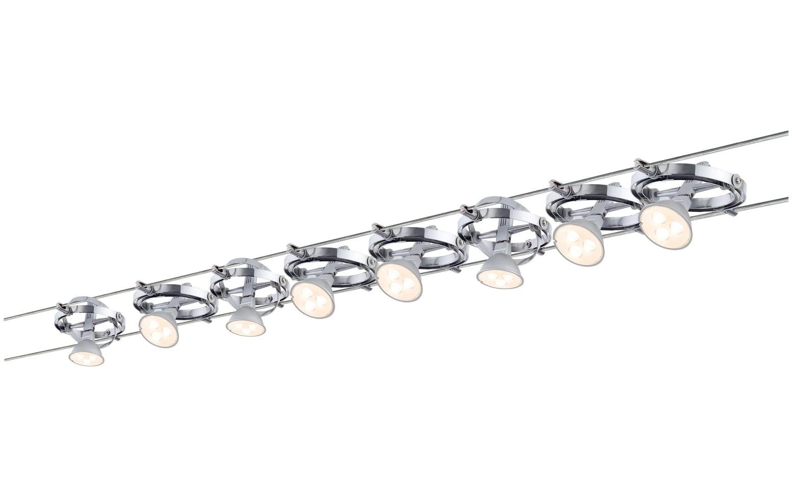 1859128 - Mediatech Paulmann Seilsystem Cardan Basisset GU5,3 max. 8x10W dimmbar 230/12V Chrom matt, Chro kaufen Schweiz | Mediatech.ch