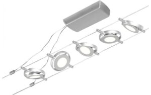 Paulmann CorDuo LED Seilsystem RoundMac Basisset 5x200lm 5x4,5W 3000K 230/12V Chrom
