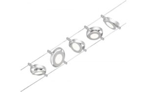 Paulmann CorDuo LED Seilsystem RoundMac Basisset 5x200lm 5x4,5W 3000K 230/12V Chrom