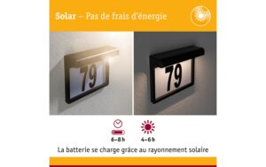 Paulmann Solar LED Hausnummernleuchte Dayto II IP44 3000K 2lm Schwarz