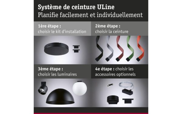 Paulmann ULine Pendel Cone 350mm 3000K 90Ra 930 12W 48V DC Schwarz Aluminium