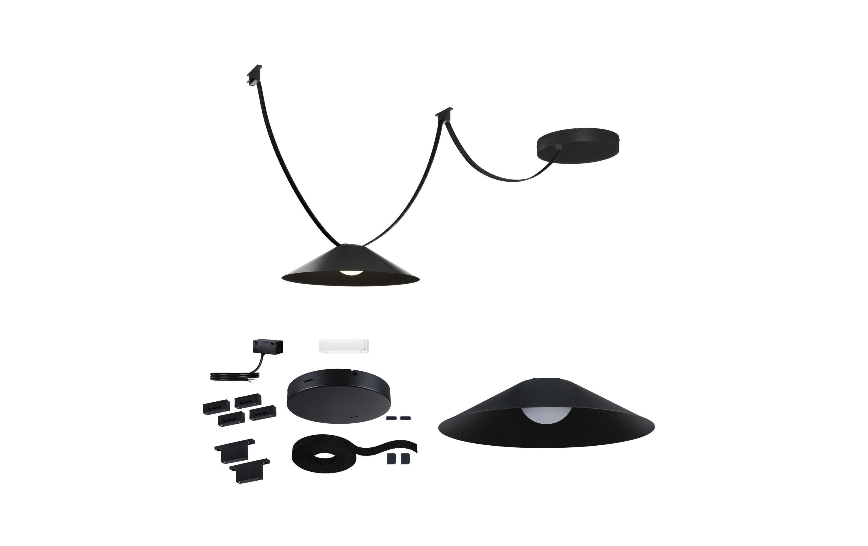 Paulmann ULine Starter Set 60VA 930 5m Gurt inkl. Halterungen Pendel Cone 48V DC Schw