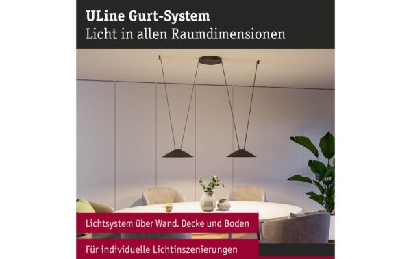 Paulmann ULine Gurt 5m Grau Dacron Textil Kupfer
