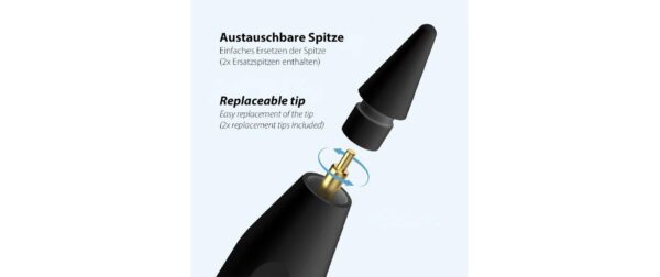 LMP DigiPen BK für iPad 140 mAh, USB-C-C Ladekabel, Touch Ein-/Aus