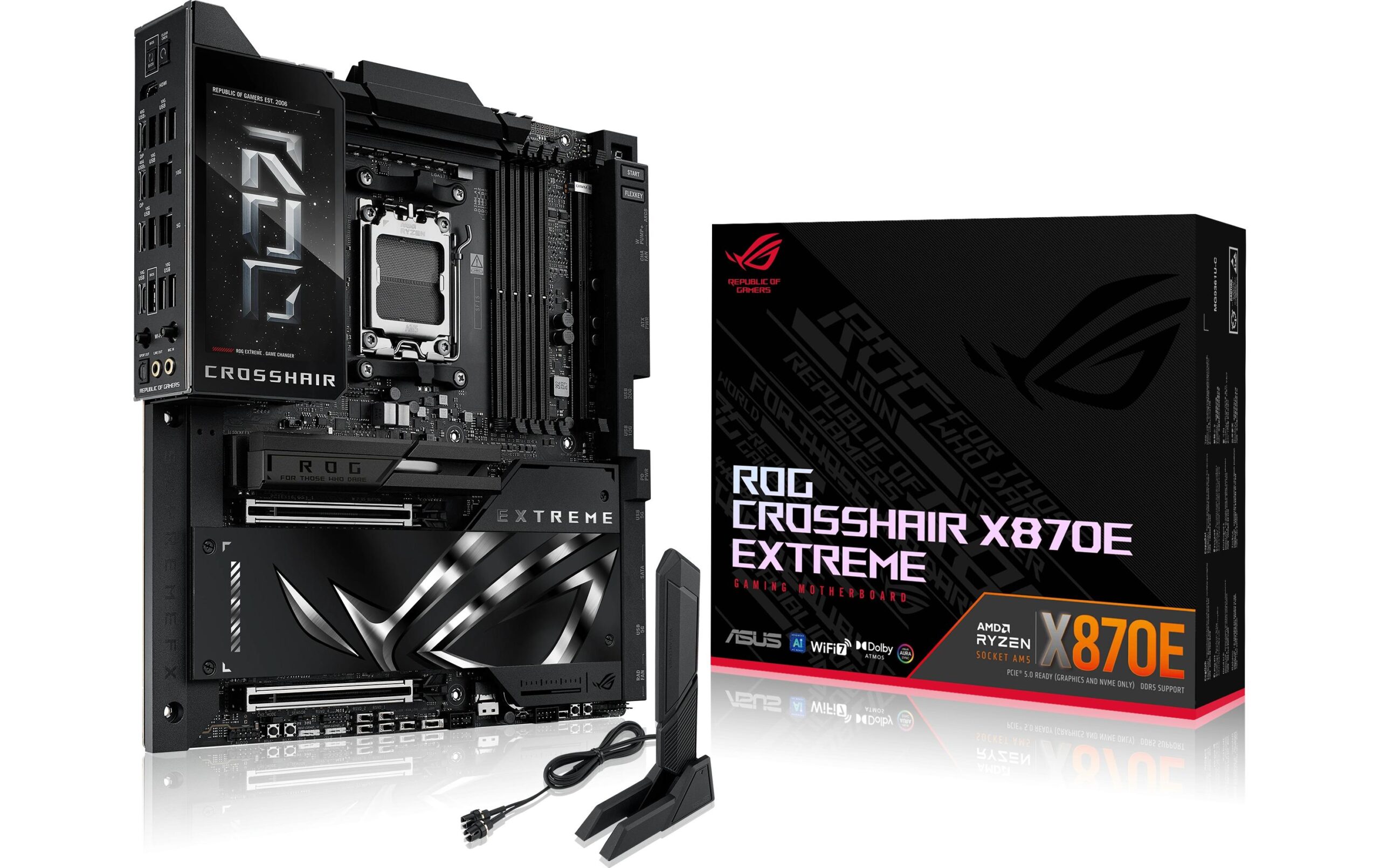 1864231 - Mediatech ASUS CROSSHAIR X870E EXTREME, E-ATX, AM5 AMD X870E, 4x DDR5, PCIe 5.0, WiFi 7 kaufen Schweiz | Mediatech.ch