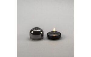 1864435_2 - Mediatech Konstsmide LED Kerze graues Glas schwarz 1 ww LED, 6h Timer, exkl. Batterie AA, IP20