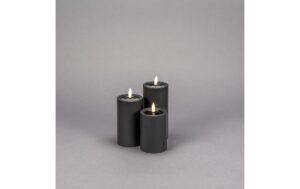 1864442_2 - Mediatech Konstsmide LED Kerze Kunststoff mattschwarz 1 ww LED, exkl. Batterie AA, H: 12cm IP44