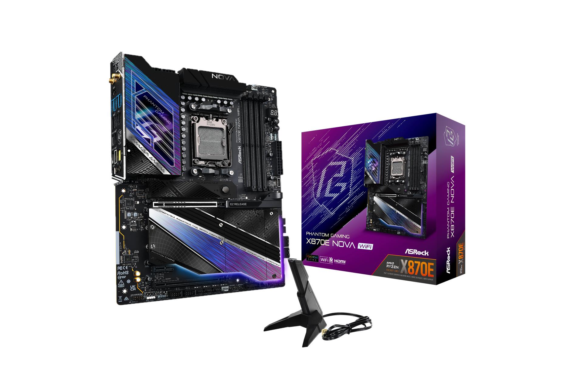 1864472 - Mediatech ASRock X870E NOVA WIFI, ATX, AM5 AMD X870E, AM5, 4x DDR5, PCIe 5.0 kaufen Schweiz | Mediatech.ch