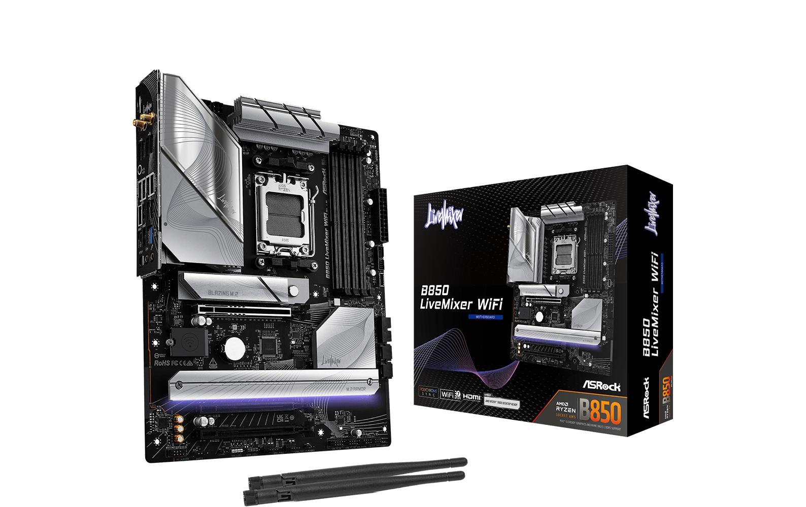 1864476 - Mediatech ASRock B850 LIVEMIXER WIFI, ATX, AM5 AMD B850, AM5, 4x DDR5, PCIe 5.0 kaufen Schweiz | Mediatech.ch