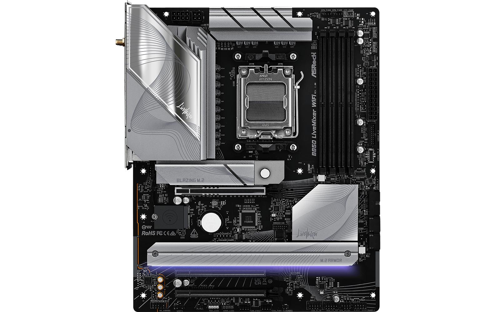 1864476_1 - Mediatech ASRock B850 LIVEMIXER WIFI, ATX, AM5 AMD B850, AM5, 4x DDR5, PCIe 5.0