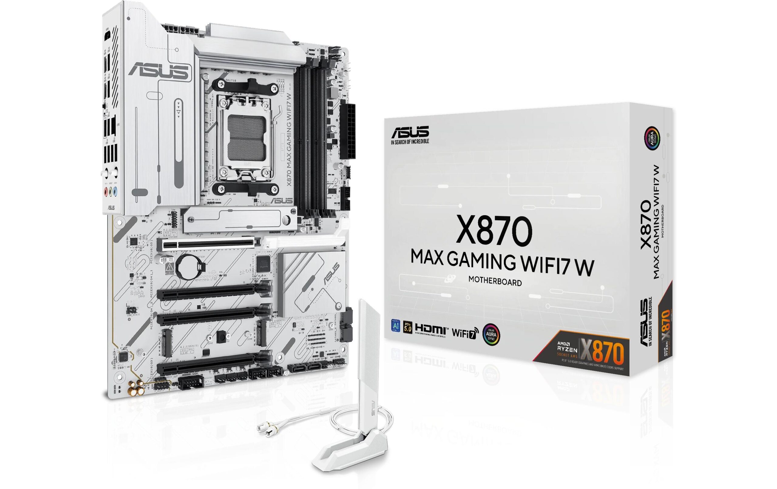 1868002 - Mediatech ASUS X870 Max Gaming WiFi7 W, ATX, AM5 AMD X870, 4x DDR5, PCIe 5.0 kaufen Schweiz | Mediatech.ch