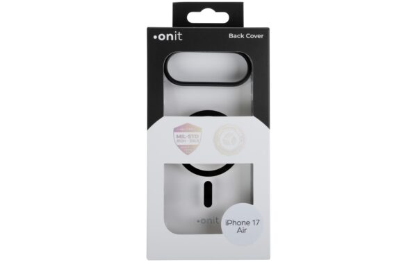 1868837_8 - Mediatech onit Back Cover Mill.Std. iPhone 17 Air transp. schw / Magsafe / Mill.Std.3m / GRS