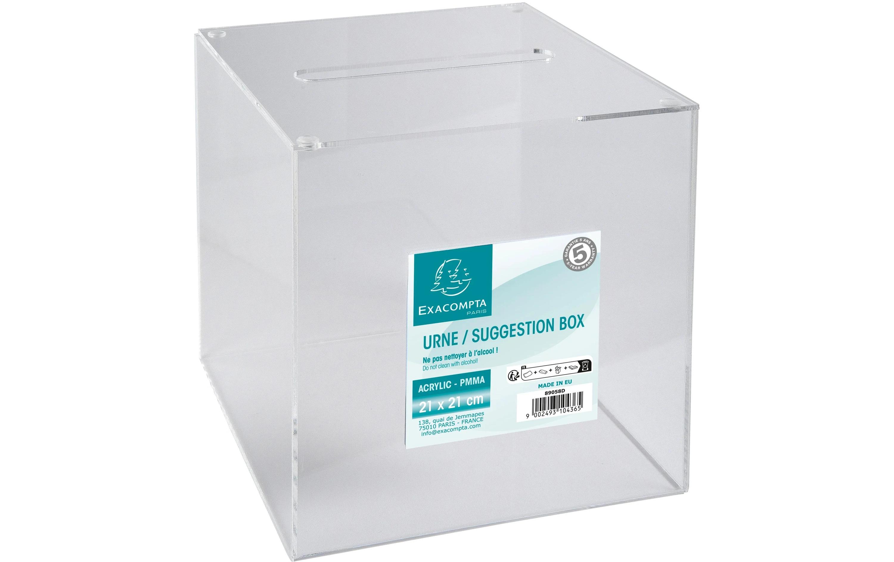 1868943 - Mediatech Exacompta Einwurfbox Acryl 21cm abnhembarer Deckel, Acryl kaufen Schweiz | Mediatech.ch