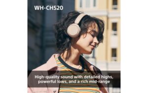 Sony WH-CH520, Over-Ear Kopfhörer Pink, bis zu 50 Std. Akkulaufzeit