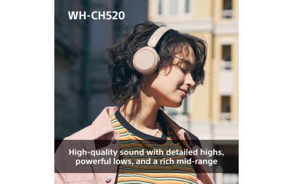 Sony WH-CH520, Over-Ear Kopfhörer Pink, bis zu 50 Std. Akkulaufzeit