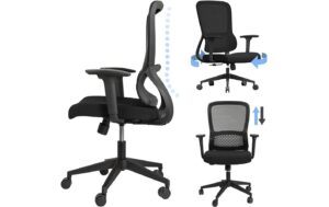 1873245_5 - Mediatech CONTINI Bürostuhl FlexSeat schwarz Kunststoff, mit Armlehnen