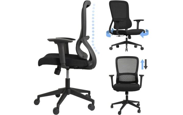 1873245_5 - Mediatech CONTINI Bürostuhl FlexSeat schwarz Kunststoff, mit Armlehnen
