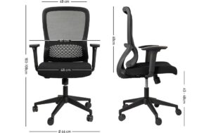 1873245_7 - Mediatech CONTINI Bürostuhl FlexSeat schwarz Kunststoff, mit Armlehnen