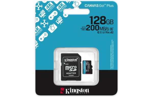 1873880_4 - Mediatech Canvas Go! Plus microSDXC Card 128GB UHS-I U3,les. 200MB/s,schr. 90MB/s
