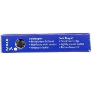Maul Haftmagnet Solid Ø 15 mm, 150 g, Schwarz, 10 Stück