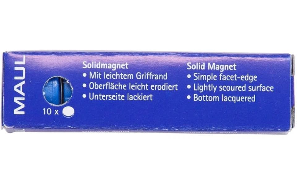 1875749_1 - Mediatech Maul Haftmagnet Solid Ø 20 mm, 300 g, Blau, 10 Stück