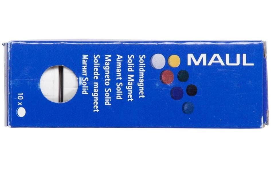 1875761_1 - Mediatech MAUL Magnete solid, 10 Stk Ø 32 mm, weiss