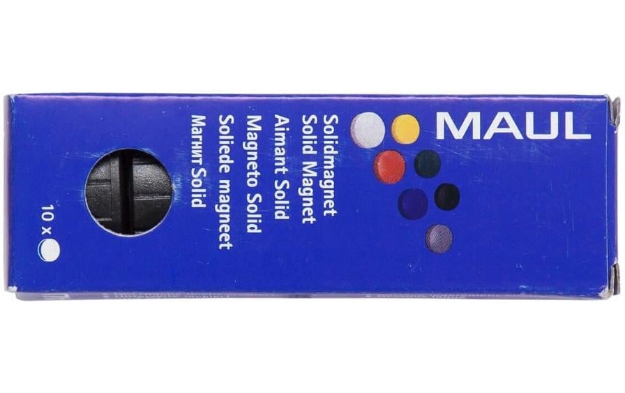 1875767_1 - Mediatech MAUL Magnete solid, 10 Stk Ø 32 mm, schwarz