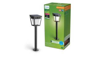 Philips Outdoor Sockelleuchte Solar Nissa 3000K, 1.8W, IP44